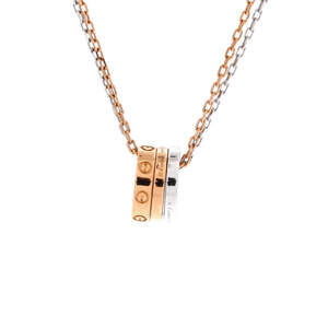 Cartier Love 3 Ring Pendant Necklace